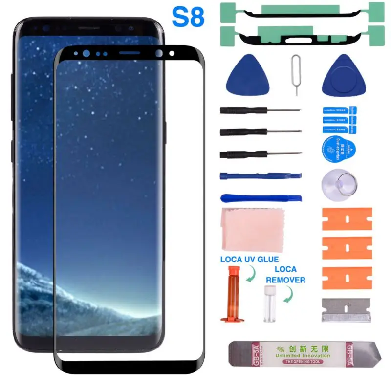 Переднее стекло с комплектом для замены и ремонта Samsung Galaxy S8/S8Plus/S9/S9Plus/S10/S10Plus