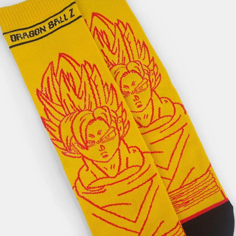 Calcetines de Anime de Dragon Ball para hombre y mujer, medias de tubo informales xxx, con figuras de dibujos animados, Super Saiyan, Monkey King-3