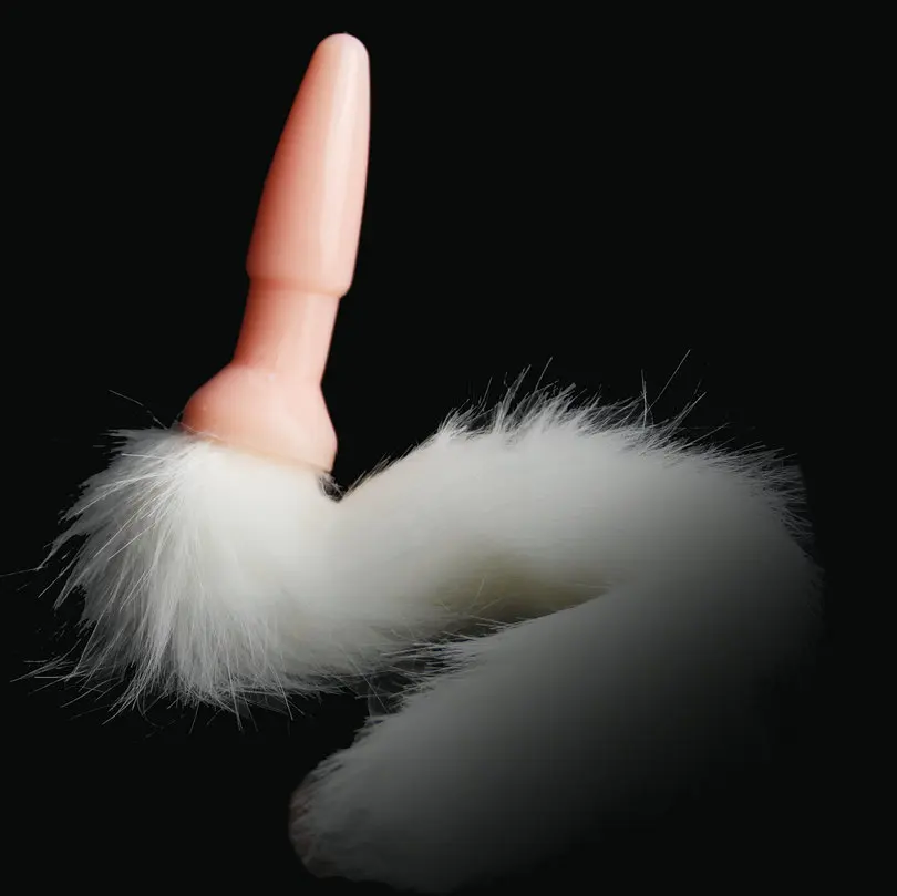 47 см Силиконовая Анальная пробка с лисьим хвостом для зачистки задних дворов