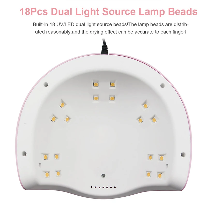 

LED Nail Lamp For Manicure Nail Dryer Machine UV Lamp For Curing UV Gel Nail With Motion Sensing For Gel Varnish Manicure Tools