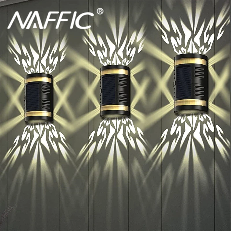 

2/4 шт., водонепроницаемые светодиодные настенные светсветильник льники на солнечной батарее