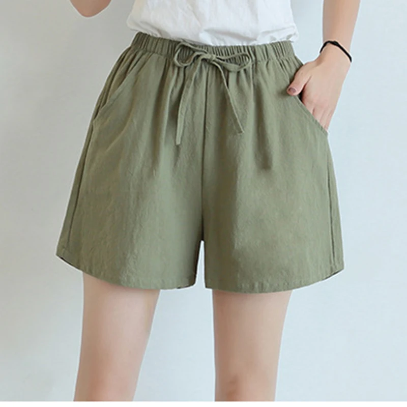 

Women's well-match Cotton Linen Shorts Women Plus Size High Waist Shorts Short Pants Streetwear Inner Sexy Style Women's Shorts
