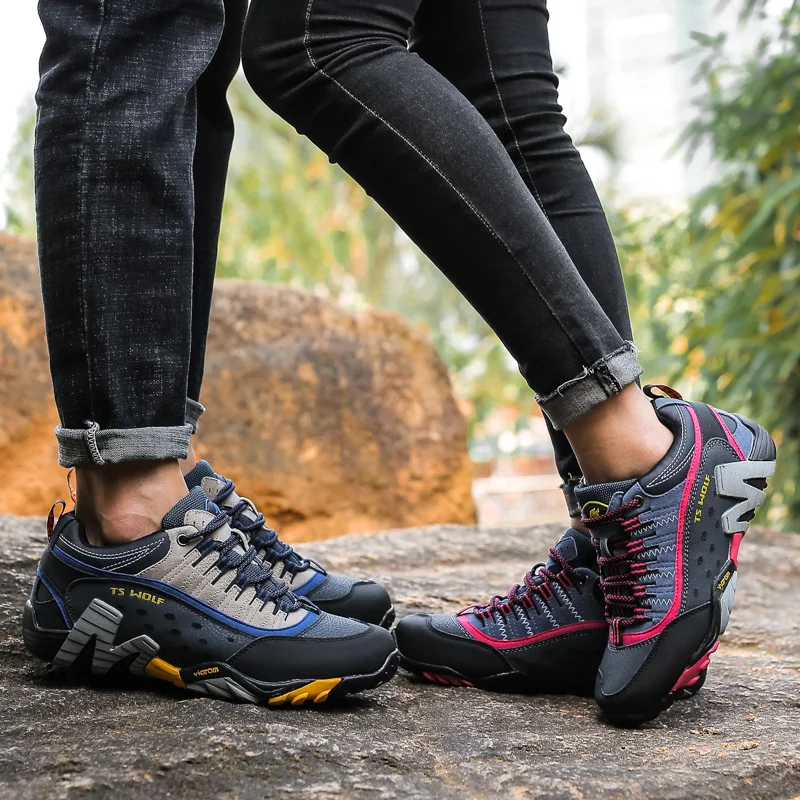 Fashion Men's Outdoor Cool Hiking Shoes Camping Breathable Anti-skid Rock Climbing Shoes Man Couple Trekking Men Sneakers 2022