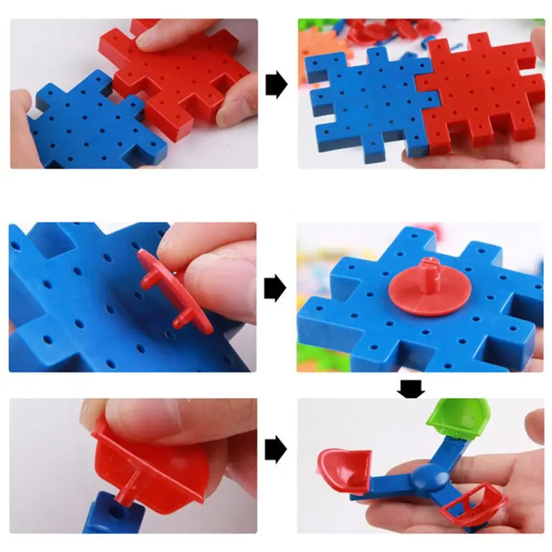 81 PCS Electric Gears 3D Model Building Kits Plastic Brick Blocks Educational P31B | Игрушки и хобби