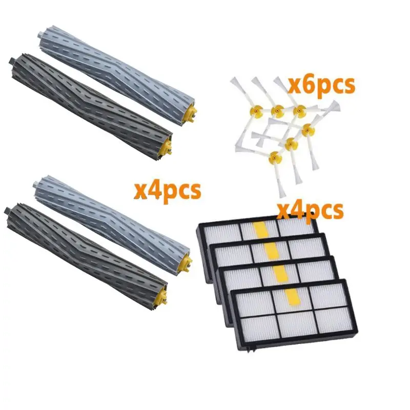 

14pcs Roller Brush Dust Hepa Filter Side Brush Sweeping Robots Spare Parts Set for Roomba 800 Series for 980 for 886