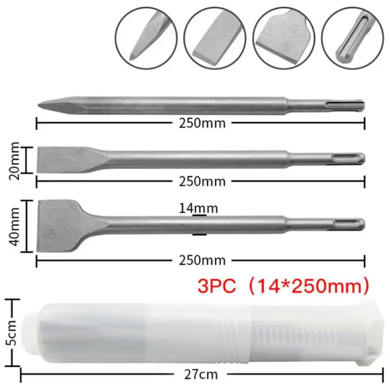 3 шт. электрический молоток сверло стальной камень бетон стена сверление острое