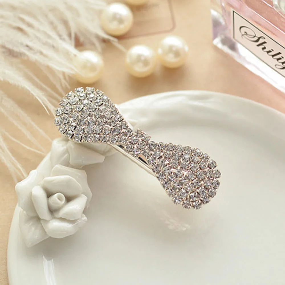 1 шт. модная металлическая заколка Стразы в Корейском стиле для женщин и девочек