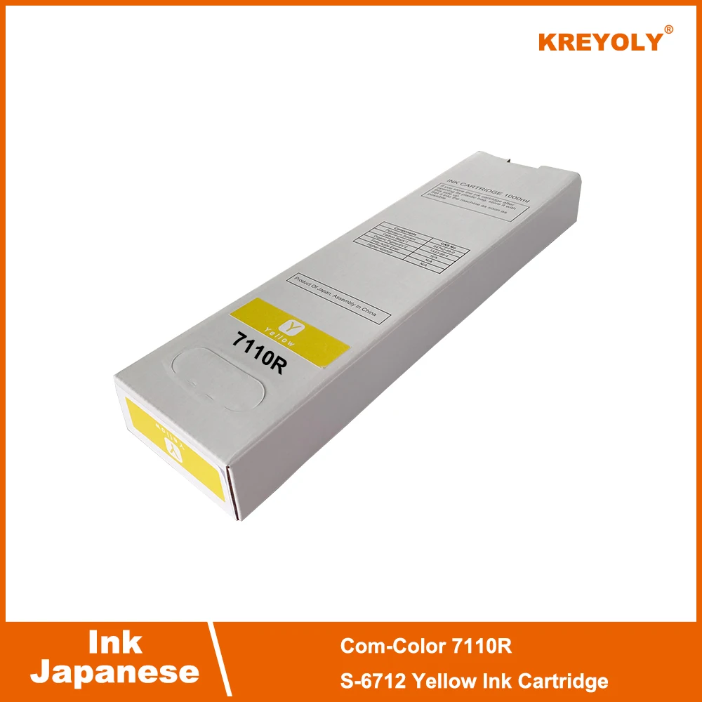Japanese Ink Cartridge Riso ComColor 7110R  X1 S-6711 S-6712 S-6710 S-6709 Black Cyan Magenta Yellow One Piece