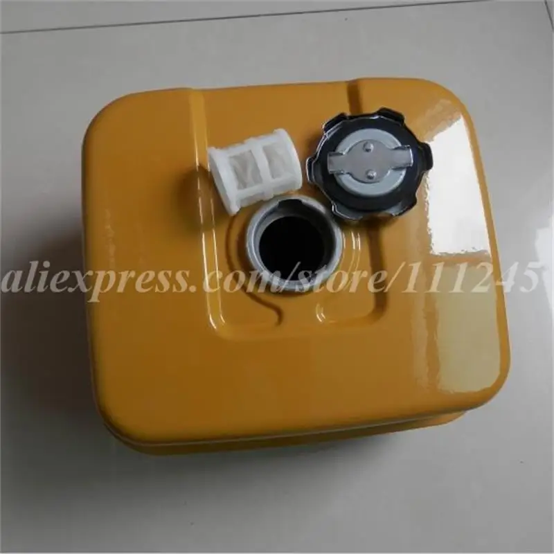 

EX27 FUEL TANK ASSEMBLY YELLOW / BLACK FOR SUBARU ROBIN &MORE 9HP 265CC 4 STROKE GASOLINE ENGINE FILTER & METAL CAP