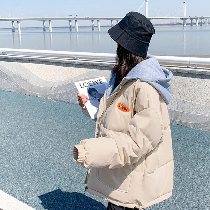 Женская зимняя одежда оверсайз с длинным рукавом новинка 2021 женские короткие