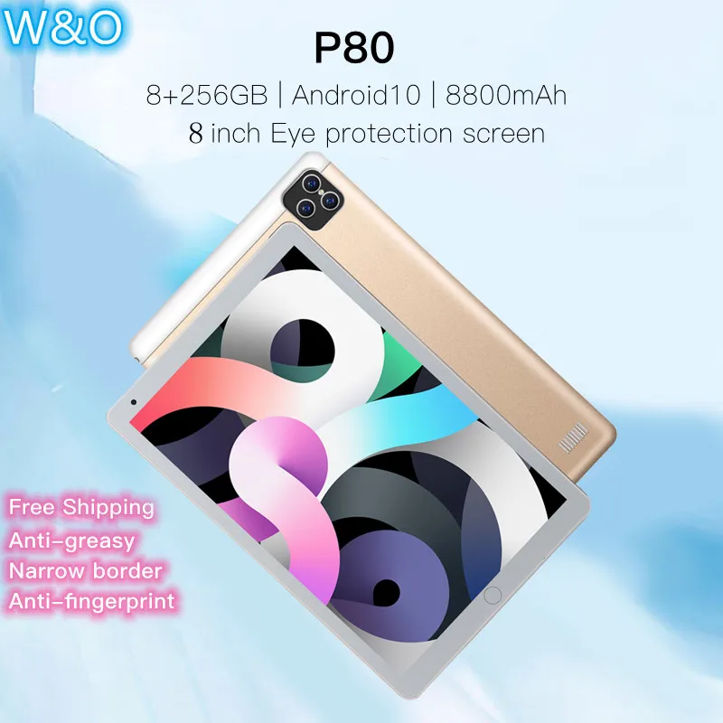 

Планшет P80 на Android 10,0, десять ядер, экран 8 дюймов, 3 ГБ + 256 ГБ