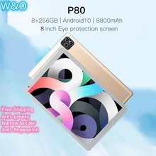 New P80 Tablet Pc Android 10.0 8 Inch Ten Core 3G 4G LTE Phone Call Google Play Bluetooth Dual Wifi Tablets 8GB RAM 256GB ROM