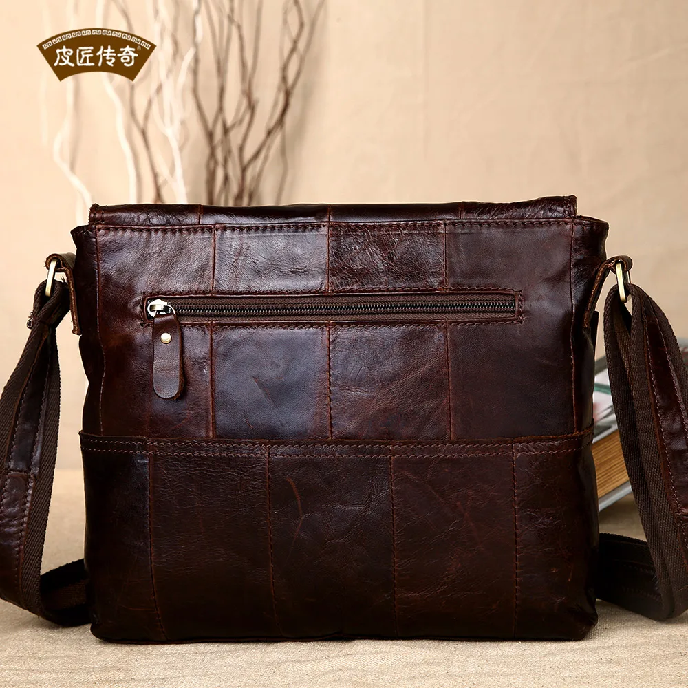 Мужская сумка через плечо для Ipad с клапаном на молнии винтажная дизайнерская