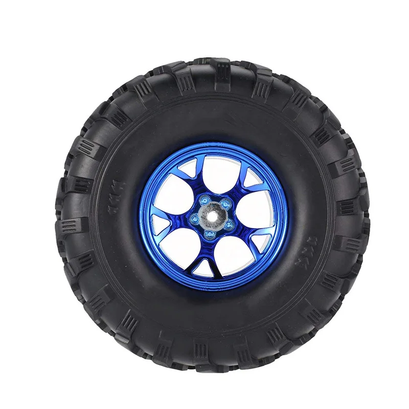 

4Pcs AX-3004 Rim Rubber Tyre Tire Wheel Plastic Hub for 1/10 RC Bigfoot Model HSP HPI Beadlock Spare Parts