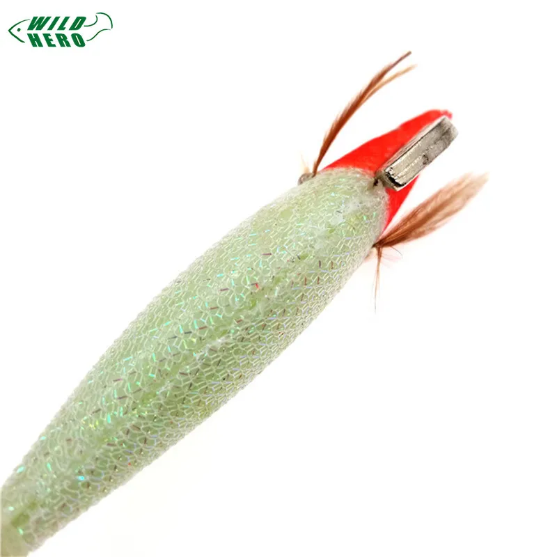 Wildhero 1 предмет черно-белая деревянная креветка приманка кальмара блесна