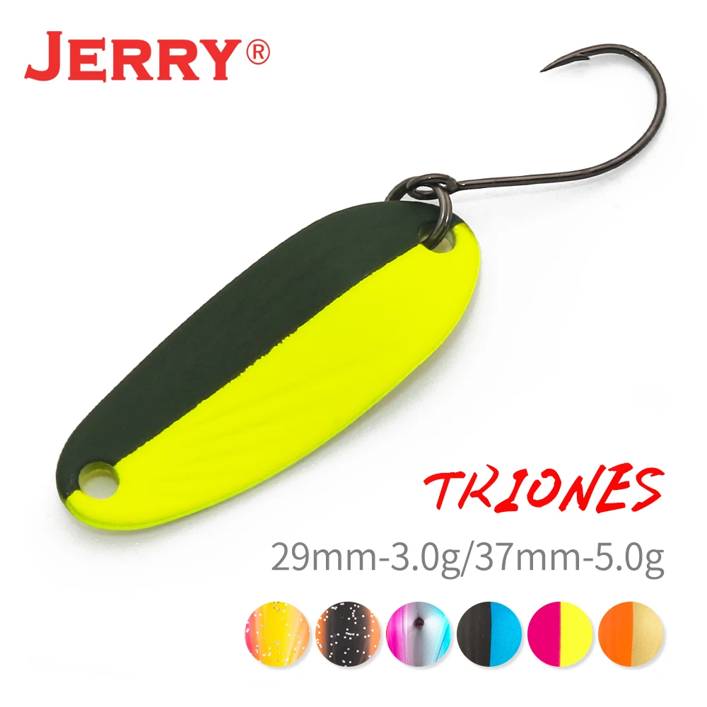Jerry Triones 3g 5g высококачественные рыболовные ложки с одним крючком приманки для