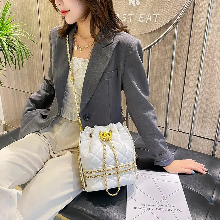 Новинка 2020 модная Корейская женская сумка мешок из искусственной кожи с