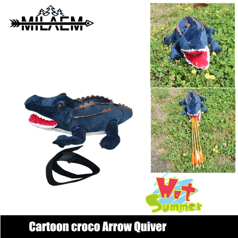 Стрельба из лука стрельба колчан Мультфильм Игрушечный плюшевый крокодил