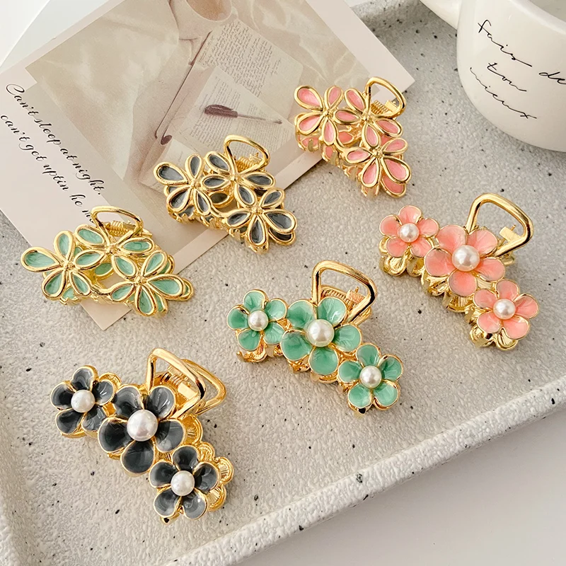 

Barrettes Korean Elegant Graceful Grip Small Hair Volume Small Exquisite Loose Clip Hairpin Clip Headdress Top Clip