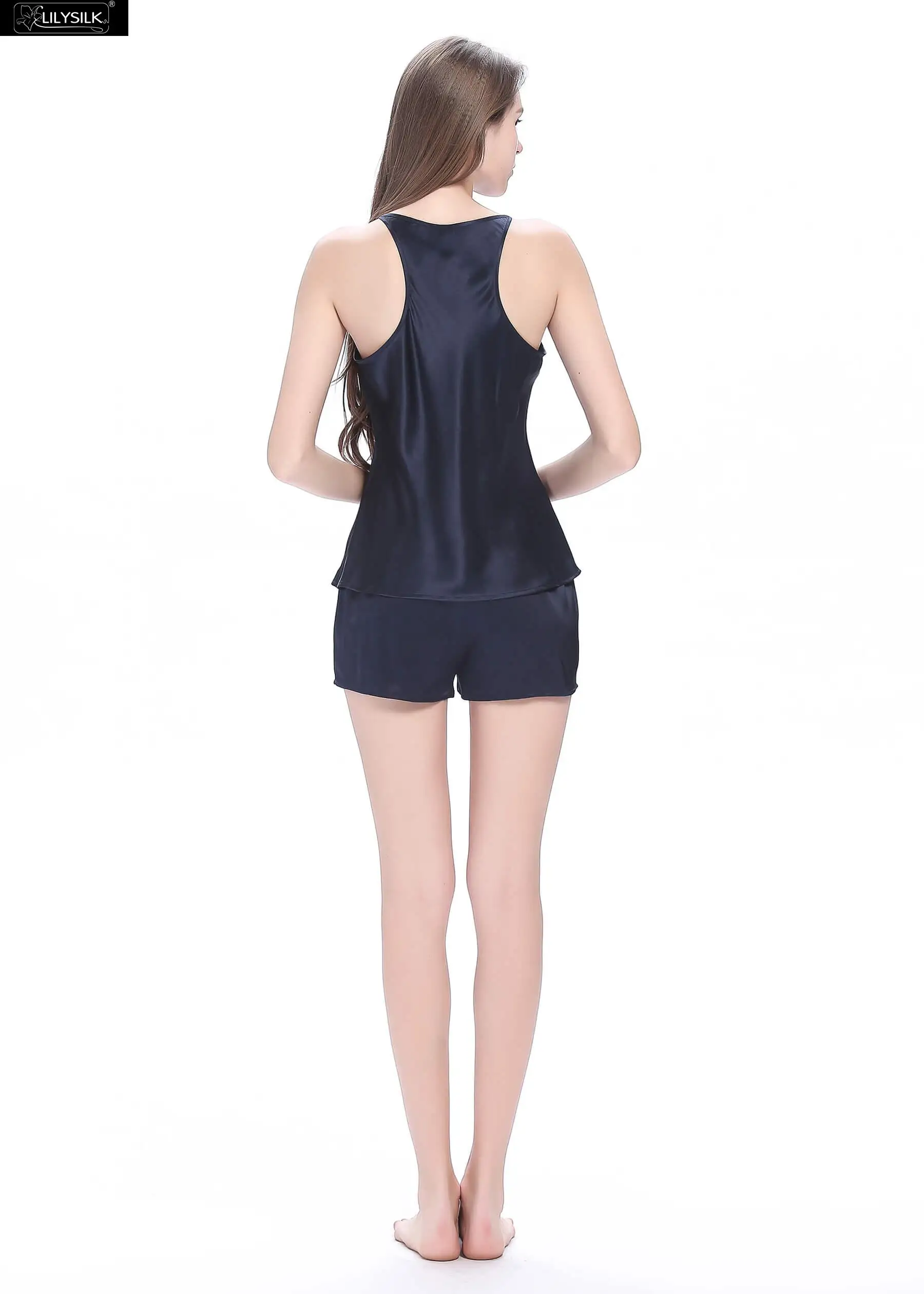 LilySilk, пижамный комплект для женщин, чистый 100 шелк, 22 momme, роскошный лифчик с шортами, одежда для сна, распродажа