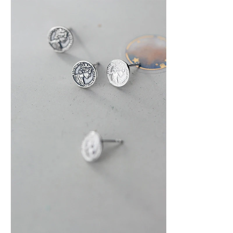 Женские серьги-гвоздики из серебра 100% пробы в европейском стиле | Украшения и