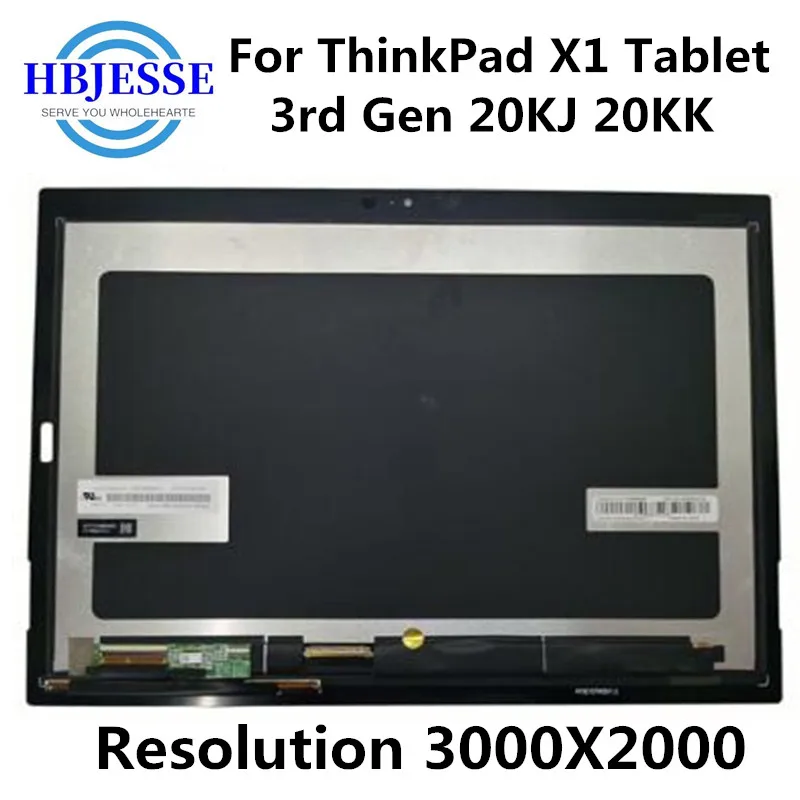 ЖК-дисплей с сенсорным экраном для Lenovo thinkpad X1 tablet 3 gen3 дюйма 3000 х2000 | Компьютеры и