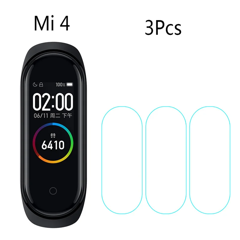 1/2/3/4/5 шт. Защитная пленка для экрана смарт браслет Xiaomi 4 Защитные пленки Mi Band
