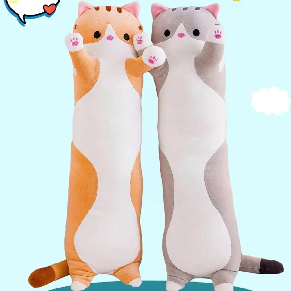 

70cm Comfort Soft Stuffed Sleeping Pillow Long Cotton Plush Animal Children Cartoon Gift Cute Stuffed Cats Dolls Toy