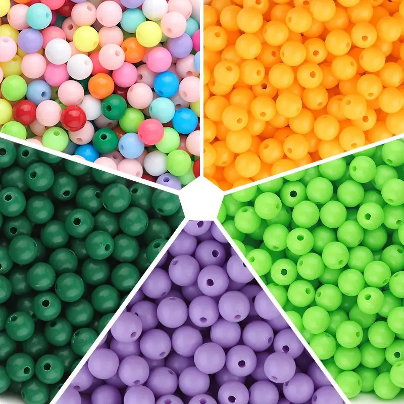 

6/8/10mm Imitation Pearls Acrylic Round Pearl Spacer Loose Beads For Jewelry Making DIY Necklace Bracelet Earrings Accessories