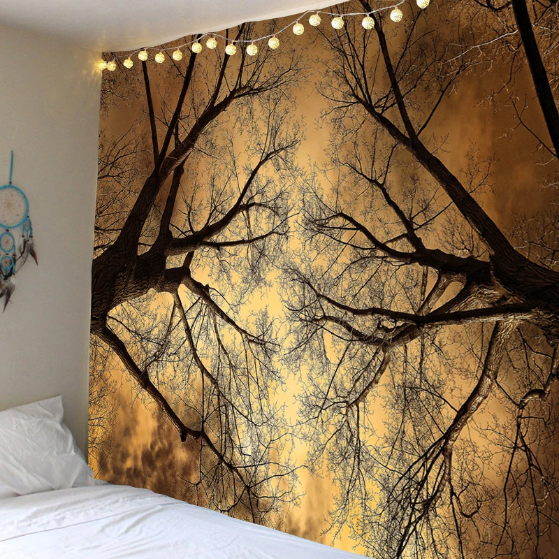 

Natural forest psychedelic tapestries family decoration tapestries farmhouse