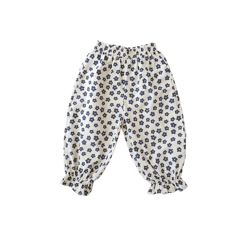 

2021 Summer New Children Clothes Girls Korean Loose Printing 6-color Anti-mosquito Pants
