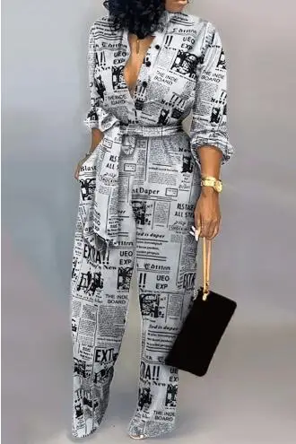 

Leopard Tied Waist Long Sleeve Jumpsuit Women Rompers Fashion One Piece Overalls Casual Jumpsuits Streetwear Dropshipping