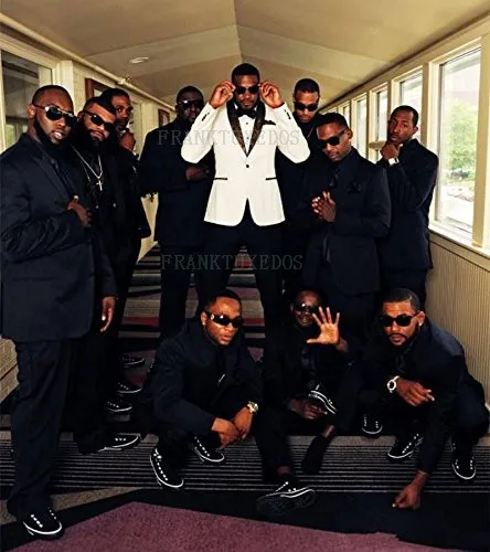 

Мужской облегающий пиджак, белые черные брюки, свадебное платье для жениха, смокинг, высококачественный индивидуальный костюм, комплект из 2 предметов, 2021