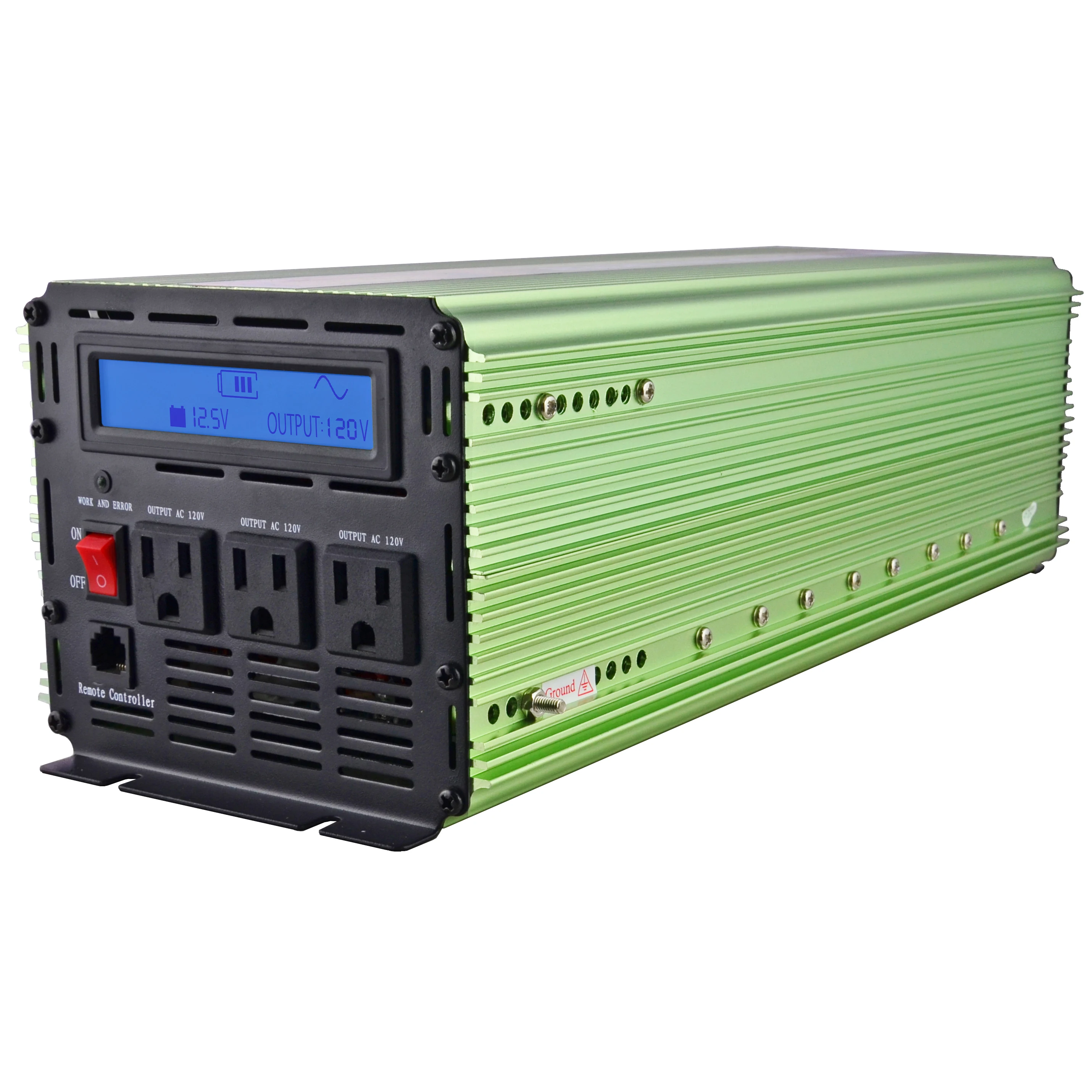 Фото Инвертор EDECOA DC 12 В AC 110 в 120 чистый синусоидальный инвертор 2500 Вт 5000 Пиковая Инвертор EDECOA DC 12 В AC 110 в 120 чистый синусоидальный инвертор 2500 Вт 5000 Пиковая