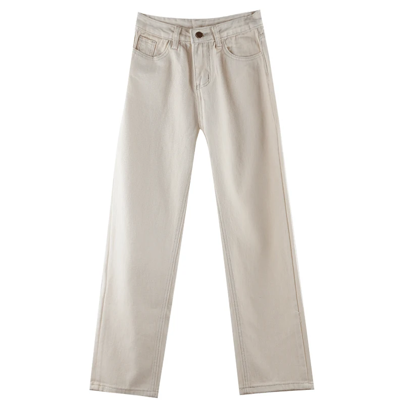 Джинсы женские Прямые хлопковые с завышенной талией на весну/осень|Джинсы МОМ| |