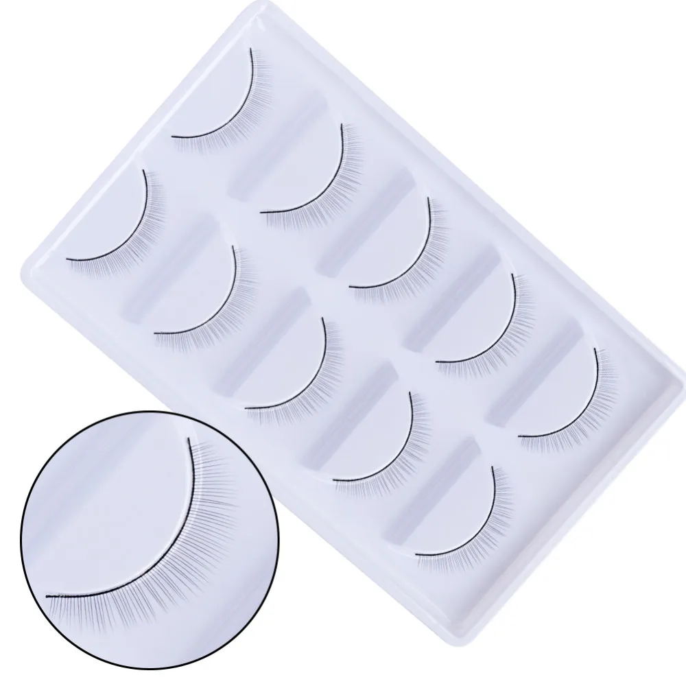 Натуральные ресницы для макияжа 5 пар ручная работа Ложные наращивание