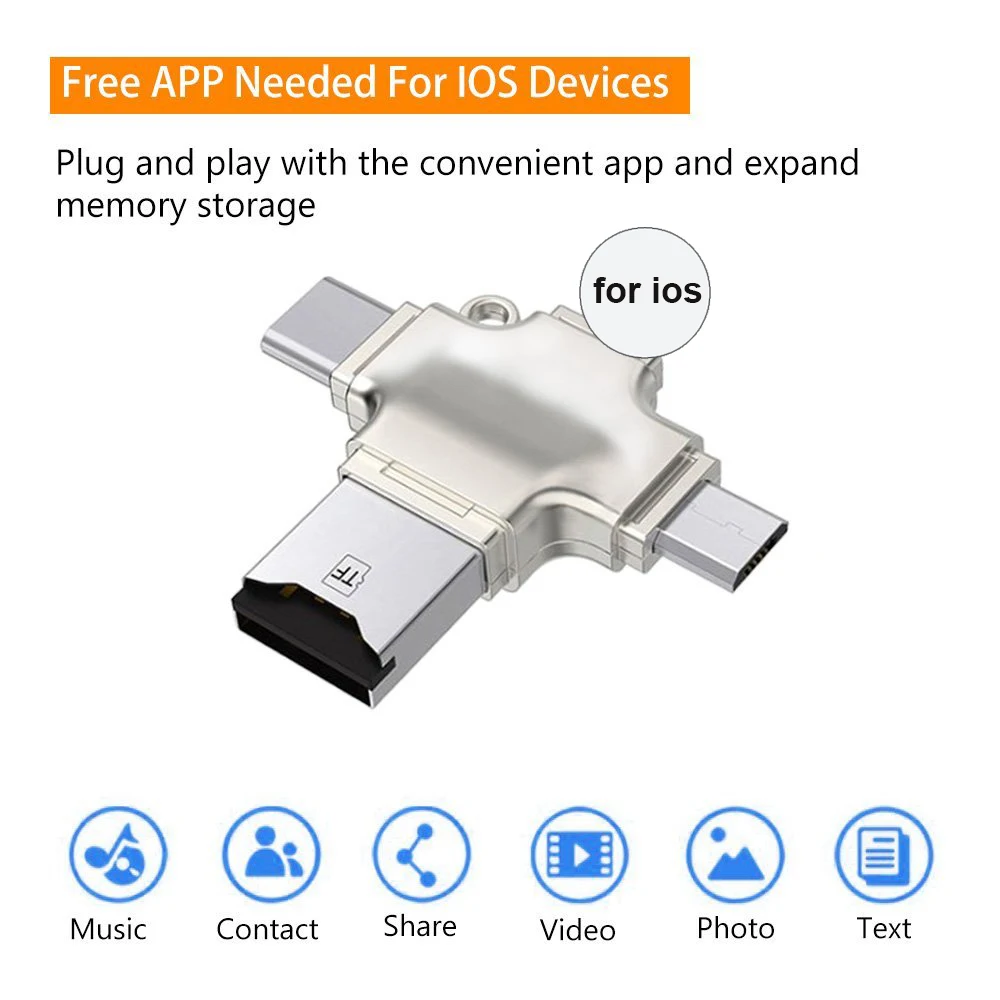 Считыватель карт памяти SD Ingelon адаптер для Micro 4 в 1 USB 3.0 micro sd к usb кардридер OTG