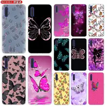 Soft Silicone Case For Xiaomi 11 10 9 8 A2 A3 CC9 Lite POCO X3 Pro 6X 10i 9se Cover Butterfly Pink Love
