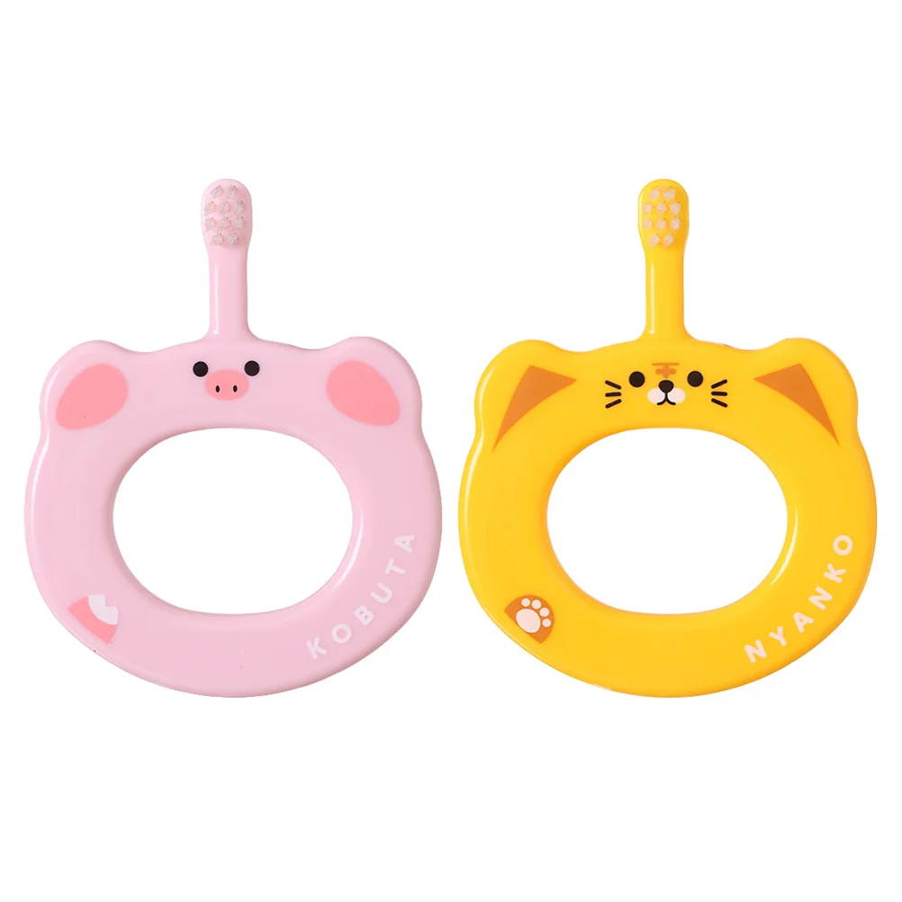 

2pcs Baby Infants Training Toothbrush Tooth Cleaning Brush Kids Oral Care Brush