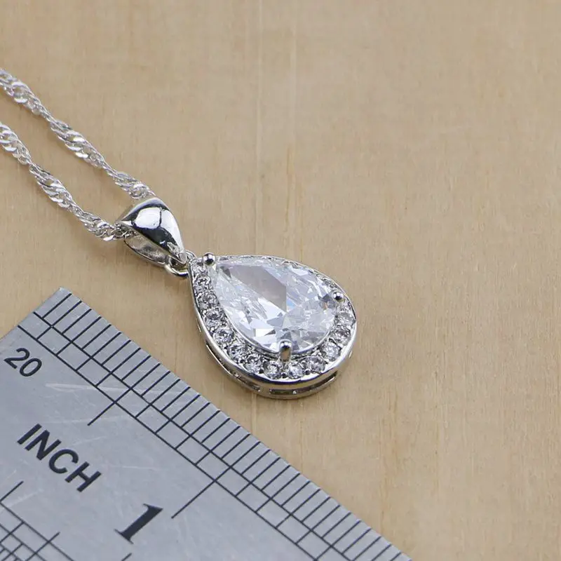 Комплект из колье серёг кольца и браслета серебра 925 пробы|jewelry sets women|zircon jewelry