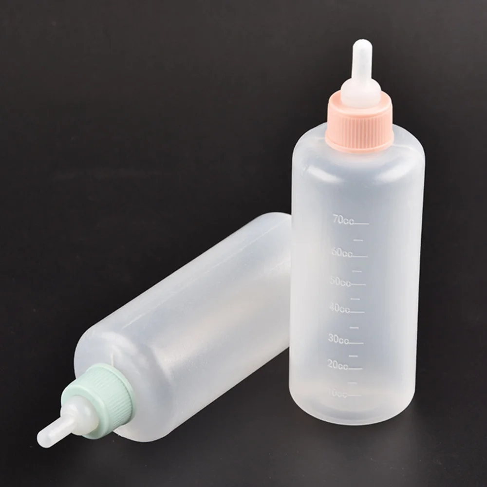 

4Pcs Pet Feeding Bottles Puppy Breeding Bottles Silicone Pacifier Bottles
