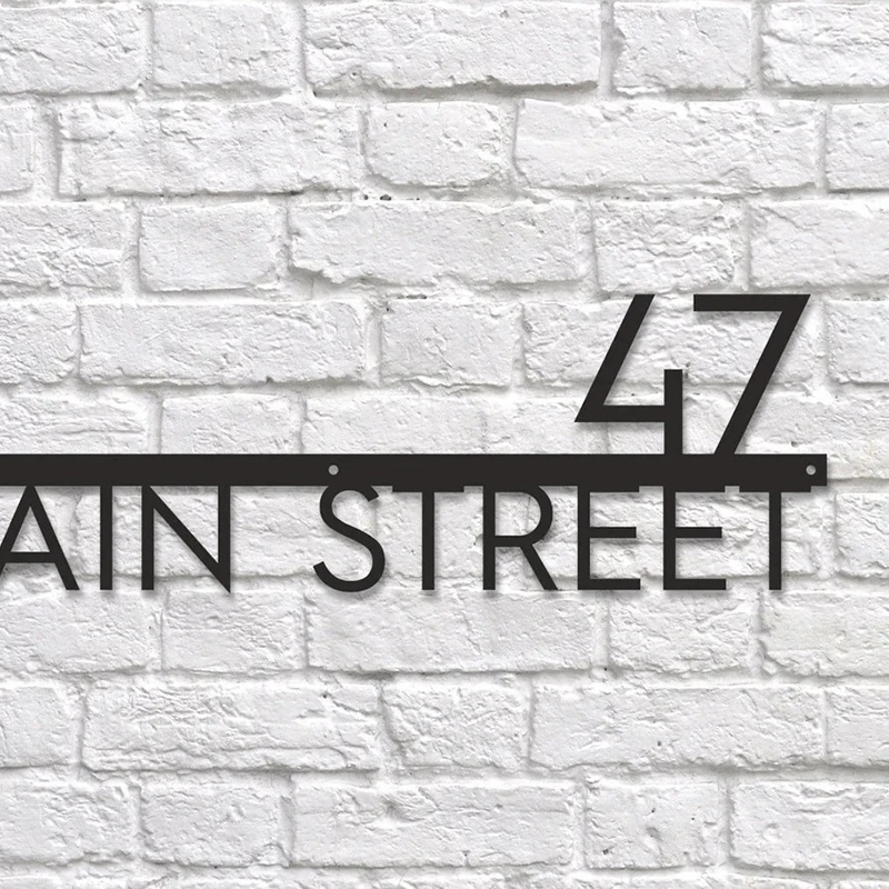 Большой номер дома уличная металлическая адресная пластина Современная под