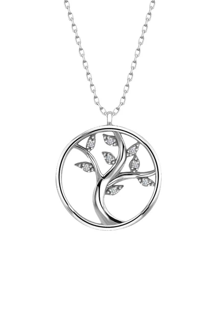 

Swarovski Cubic Zirconia Certified Tree 925 Silver Necklace