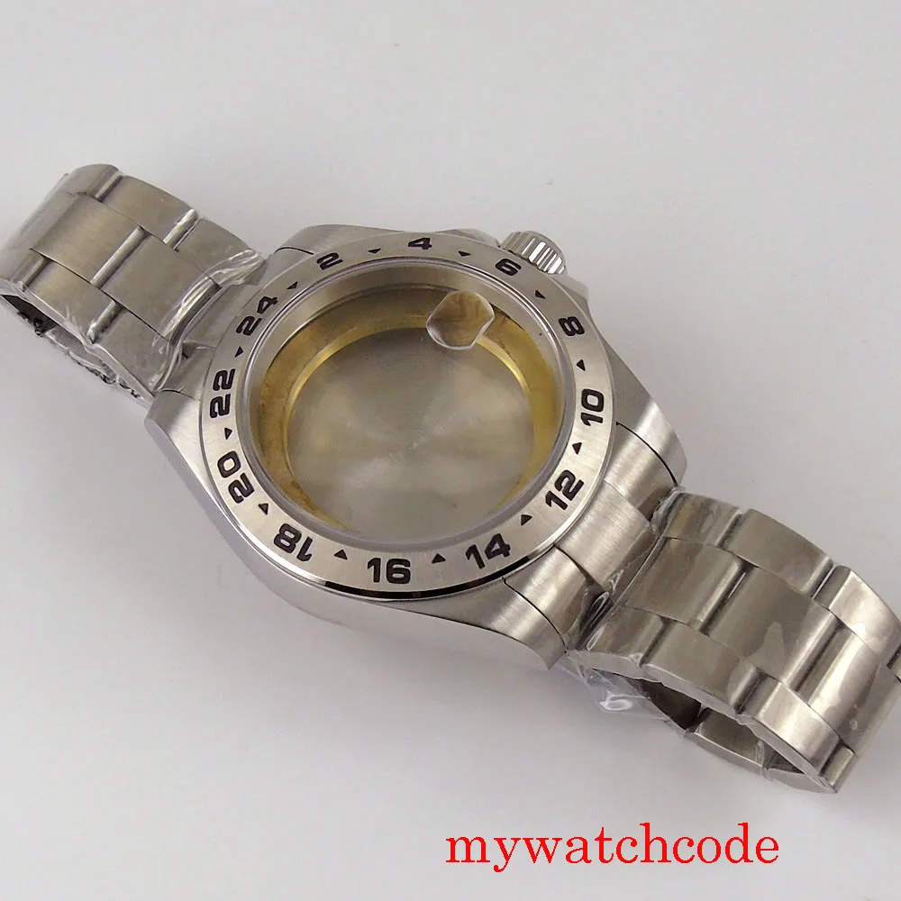 43 мм чехол для часов из нержавеющей стали с ремешком Oyster Fit 21 Jewels MIYOTA 8215 ETA 2836