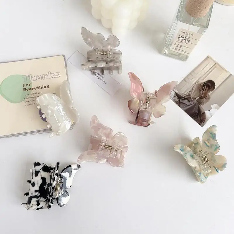 

Color Matching Acetate Catch Clip Super Fairy Girl Hair Catch Back Head Clip Plate Hair Shark Clip Hair Ornament Headdress