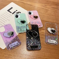 luxury cute bling glitter silicone phone case for xiaomi mi 12 11 t lite redmi note 10 9 8 ultra thin heart shaped mirror cover