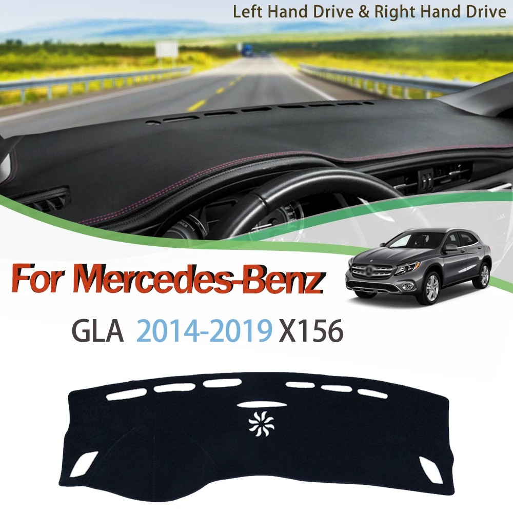 

Коврик для Mercedes-Benz GLA 2014-2019 X156 с защитой от УФ-лучей, коврик для приборной панели, защитный коврик, аксессуары для ковра 2016 2017 2018