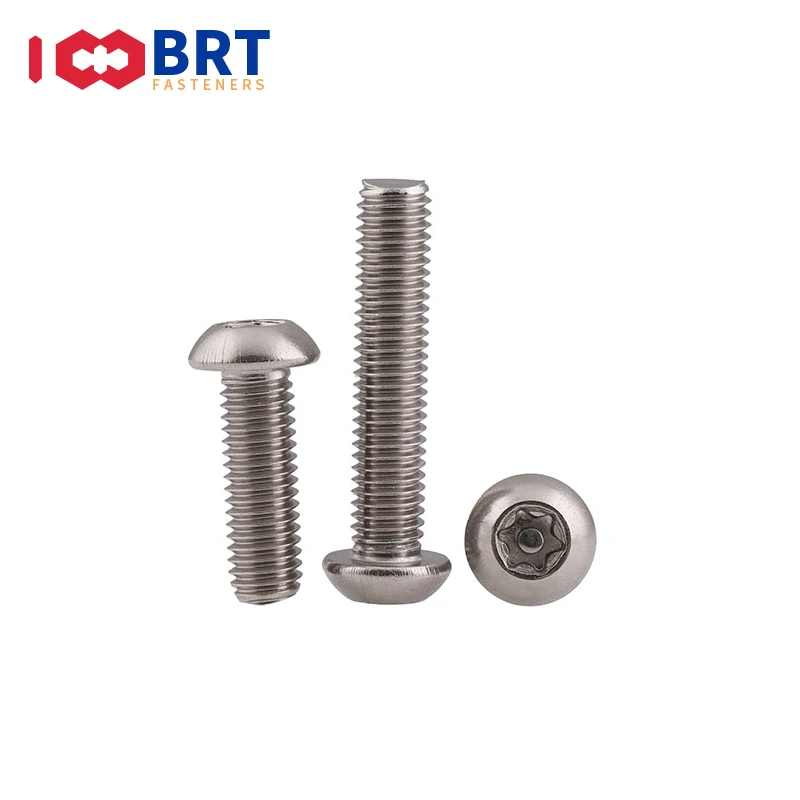 

10/50pcs M1.6 M2 M2.5 M3 M4 M5 M6 M8 304 A2-70 stainless steel Six-Lobe Torx Round head anti-theft bolt Screw with column