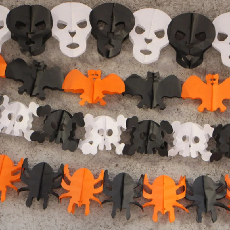 Серьги рука скелета призрака паук тыквы бумажные цветы для Декор Хэллоуина