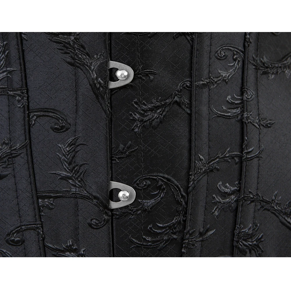 

Bustier Corset Steampunk Gothic Steel Boned Ruched Sleeves Corselet Embroidery Wedding Carnival Party Clubwear Fashion Outwear